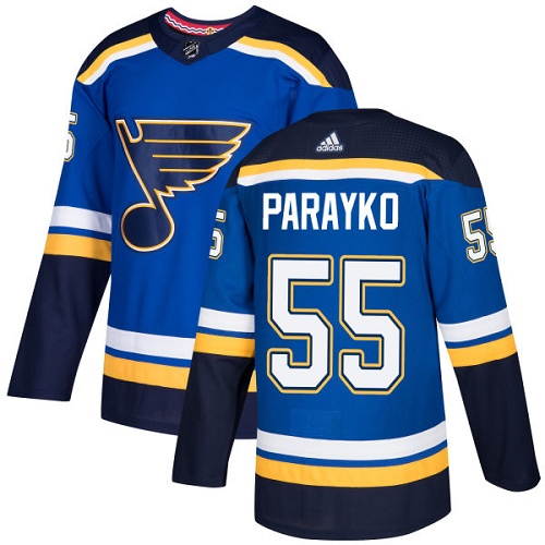 Adidas Men St.Louis Blues 55 Colton Parayko Blue Home Authentic Stitched NHL Jersey
